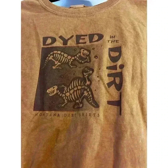 Dyed In The Dirt Dinosaur Montana Dirt Shirt Kids Large New - Picture 4 of 10